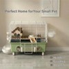 NANABIMIC 18.5" Bite-Proof Metal Hamster Cage, Fully Equipped, Easy Clean