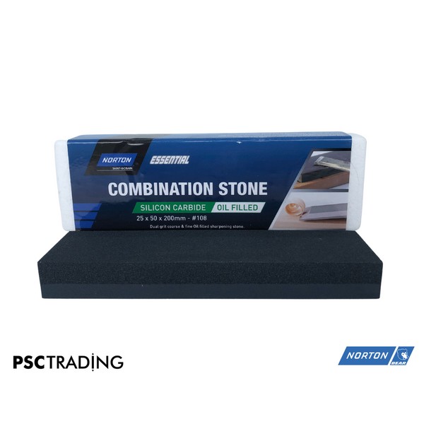 Norton Bear 108 Combination Sharpening Stone Oil Filled 25x50x200mm