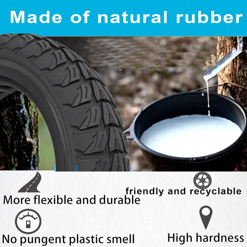70/60-7.5 Off-Road Solid Scooter Tires : 11 Inch Tubeless Replacement