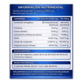 Citrato De Magnesio Puro - 120 Cápsulas - N L S Essentials                                                                                            