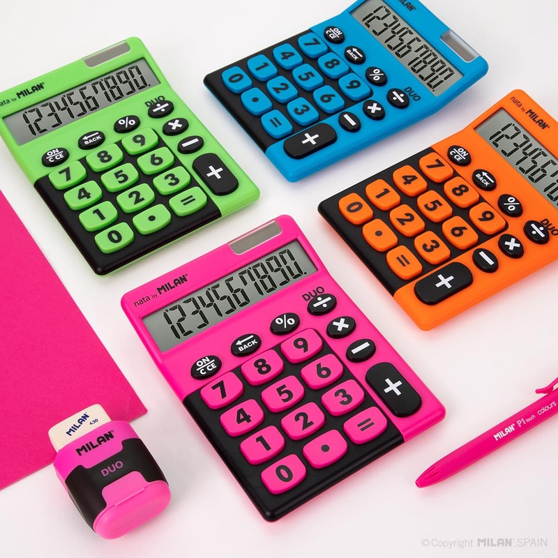 MILAN® Desktop Calculator Box with 10 Digits Duo Blue
