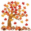 80pcs Tree Bulletin Board Decorations, Autumn Paper Cutouts for Bulletin
