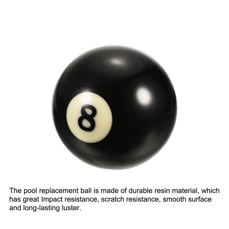PATIKIL 2-1/4" #8 Ball Billiard Replacement Ball, Pool Table Ball