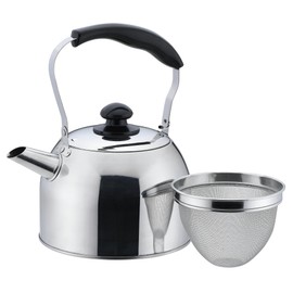 Pearl Metal Vality HC-675 Kettle, Wide Mouth, Kettle, 9.8 gal (3.0 L) with Tea Strainer Net, Stainless Steel