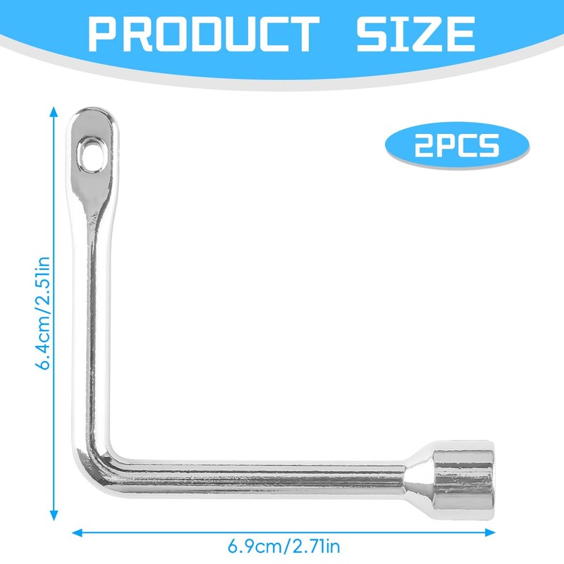 Lotsdonxia 2 Pcs Heavy-Duty Triangle Utility Keys – L-Shaped Gas