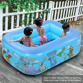 Tina Inflable para niños, Piscina Inflable para Deportes acuáticos, Piscina de plástico para Patio Trasero, jardín al Aire última intervensión, para  