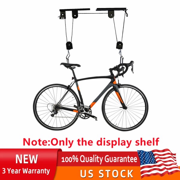Unbranded 60kg Bicycle Bike Lift Hoist Ceiling Storage Hanger Pulley