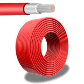 PowerWerk - Solar Cable 6 mm² Red - 5 m - UV-Resistant, Flexible, Photovoltaic, PV Cable, Solar Connection Cable for Solar Panel, Inverter & Charge Controller (Red, 5 m)