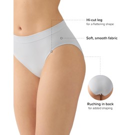 Wacoal Women's B-Smooth Seamless Full Coverage Hi-Cut Brief Panty, 834175