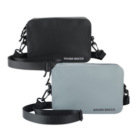 SAUNA BACCA Sauna Bag, Spa Bag, Hot Spring Bag, Shoulder Bag, Waterproof, Bath, Men's, Women's, Japanese Brand (Gray)