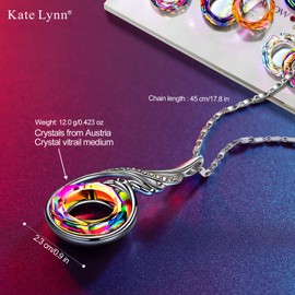 Kate Lynn Phoenix Necklace for Women Jewelry for Women Crystal Pendant Necklace Birthday Gifts for Women Unique Necklaces for Ladies Friends