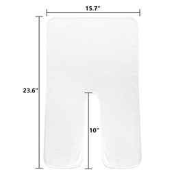 DEAYOU DEAYOU 6 Pack Facial Towels for Estheticians, U-Shaped Spa Towels for Facial, Soft Microfiber Massage Face Towels for Spa Steam, Barbers, Beauty Salons, Skin Care, SPA Centers, Split Design, White