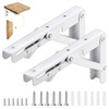 Shelf Brackets, L-Shaped Folding Table Hardware, Set of 2, Folding