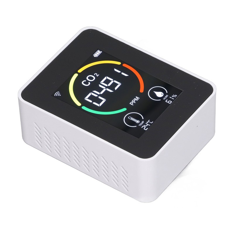 CO2 Detector Portable Battery Operated Temperature Humidity Meter Air Quality