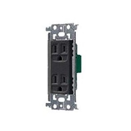 Panasonic Advanced Series WTL13123H Embedded Grounding Double Outlet with Metal Frame Gray