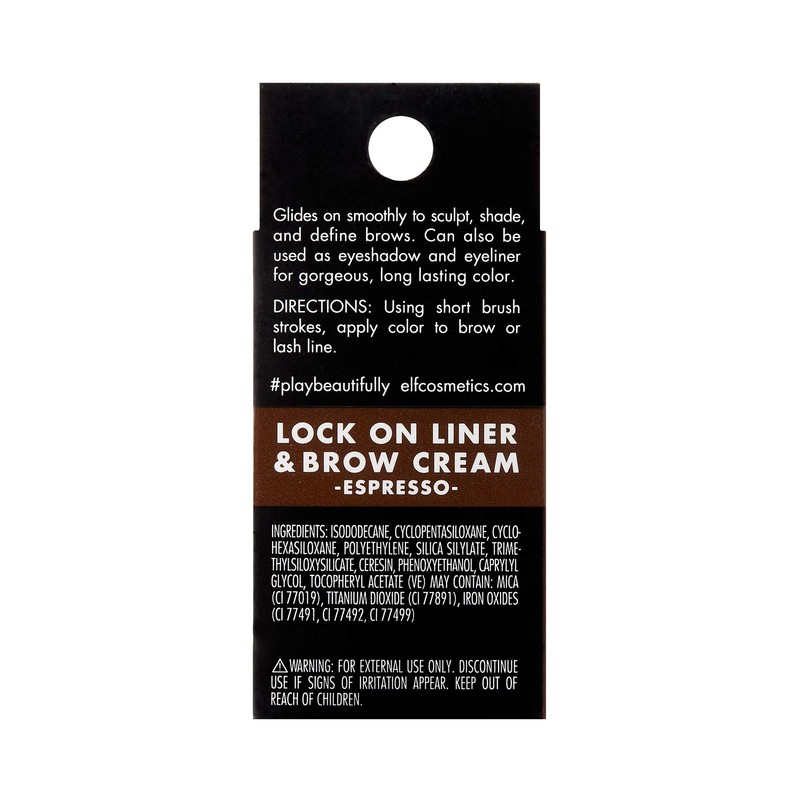 e.l.f. Lock On Liner and Brow Cream 81945 Espresso 0.6oz