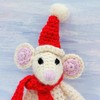 Crochet Pattern - Christmas Mice - Printed A5 Mouse Toy