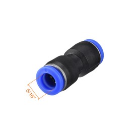 sourcing map Straight Push Connectors,8mm OD,Plastic Straight Union,Push to Connect Tube Fitting,Push Fit Lock,Blue,15pcs