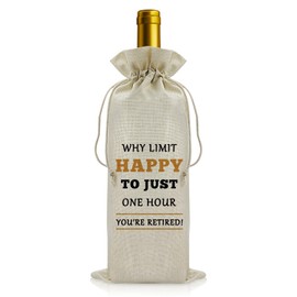 Retirement Gifts for Women Wine Gift Bags Happy Retirement Gifts ideas for Men Colleagues Coworkers Leaving Gift Boss Teacher Retirement Gift Wine Bags Wine Lover Gift Happy Retirement Decorations