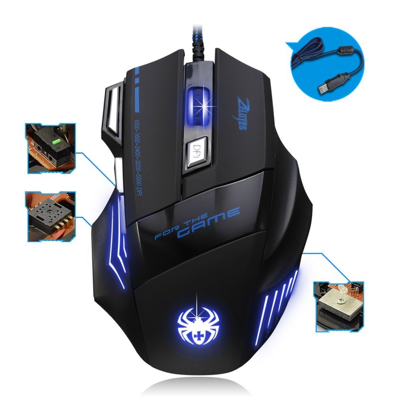 GAMING MOUSE, ZELOTES PROFESSIONAL LED OPTICAL 7200 DPI 7-KEY USB
