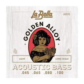 La Bella AB20 Golden Alloy Acoustic Bass Light Long Scale 45-100