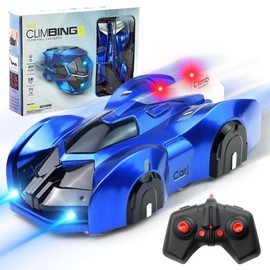 Wall Climbing Remote Control Car, 360° Rotating RC Stunt Car with Headlight RC Car Toys for Kids:_Blue