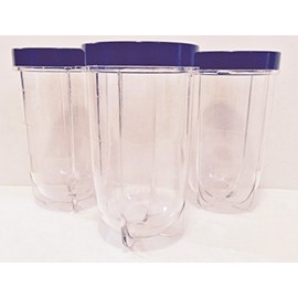 Tall Cups for Magic Bullet Blender Juicer Brand New Set of 3