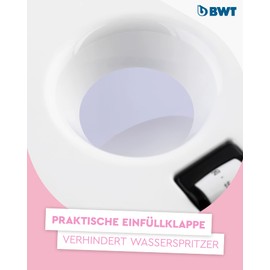 BWT Tischwasserfilter Vida inkl. 1 Filterkartusche Magnesium Mineralized Water I Manueller Zähler I 2,6 Liter I Weiss, Weiß