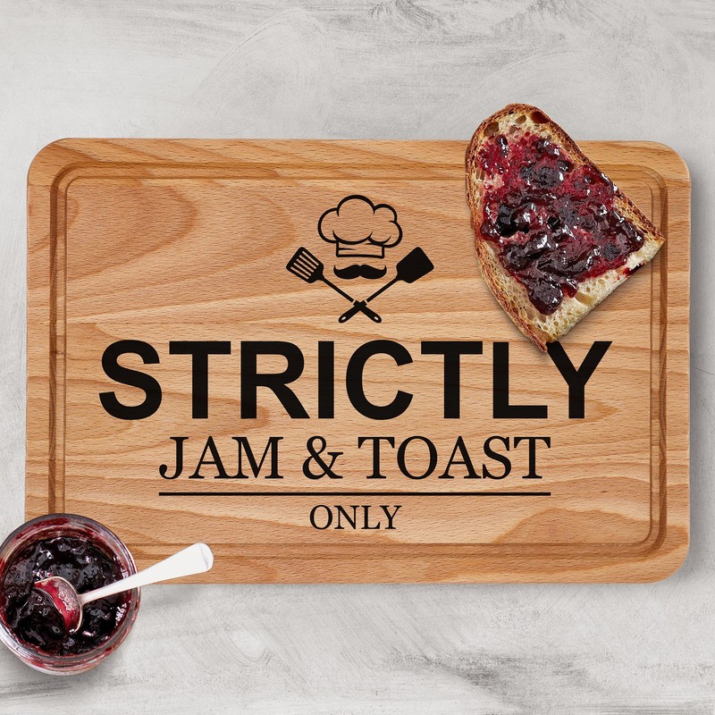 Jam & Toast Chopping Board, Funny Gifts Fathers Day, New
