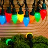 C7 Bulbs Classic Christmas Lights - 50 LED 31ft Strawberry