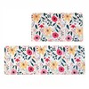 Floral Kitchen Rugs Sets of 2,Washable Kitchen Decor Mat Fits