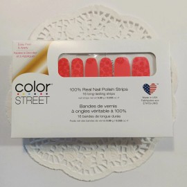 Color Street 100% Real Nail Polish Strips 1 Pack Heart Throb Valentine 2022 NWT