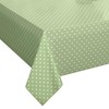 QPC Direct Sage Green Polka Dot PVC Oilcloth Table Cover