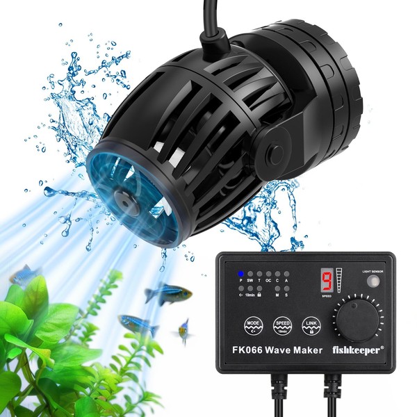 fishkeeper Aquarium Wave Maker, 1600GPH Adjustable Submersible Aquarium Powerhead with
