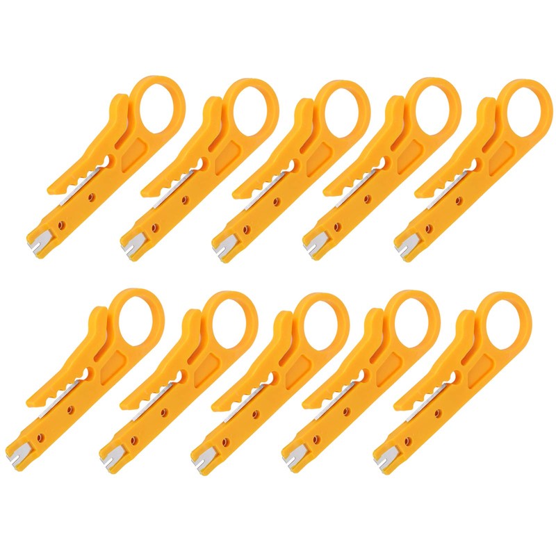 Network Wire Stripper, 10Pcs Mini Wire Stripper, for CAT‑5,CAT‑5e and