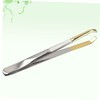 OATIPHO Portable Stainless Steel Eyebrow Tweezer with Curved Elbow Design