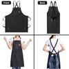 HIUOUIH Men's Kitchen Apron 76 x 68 cm Cooking Apron