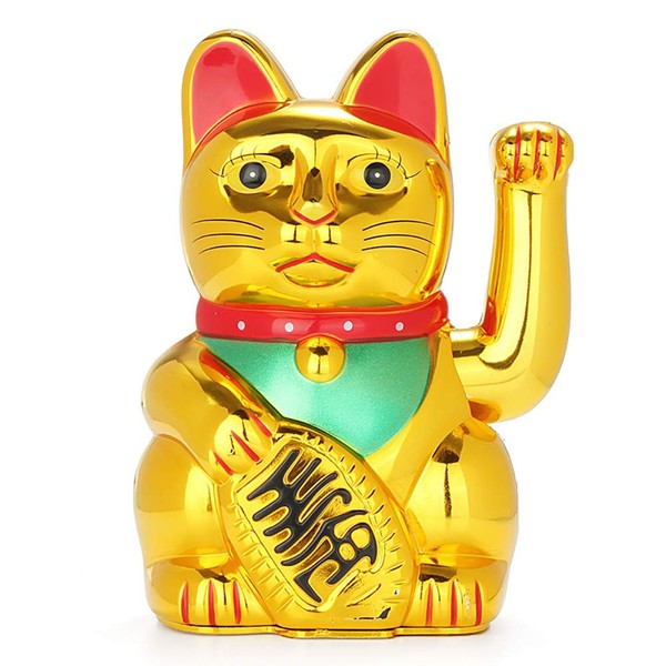 FIOTOK Maneki Neko, Lucky Fortune Cat, Japanese Lucky Cat with