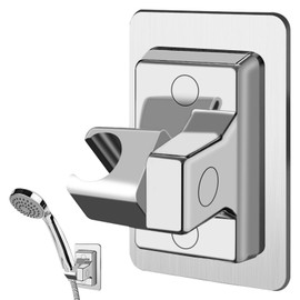 Shower Head Holder,Adjustable Shower Holder 360°,Shower Head Holder Replacement,Shower Holder Bracke for Bathroom No Drilling Silver,Shower Head Holders for Shower Head in Bathrooms