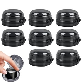 VARKAGE Pack of 8 Child Safety Cooker Knobs, Transparent Cooker Protection for Children, Oven Safety Baby for Max. Diameter 4.3 cm and 4 cm High Stove Knobs Protection with Min. 6 cm, Assembly without