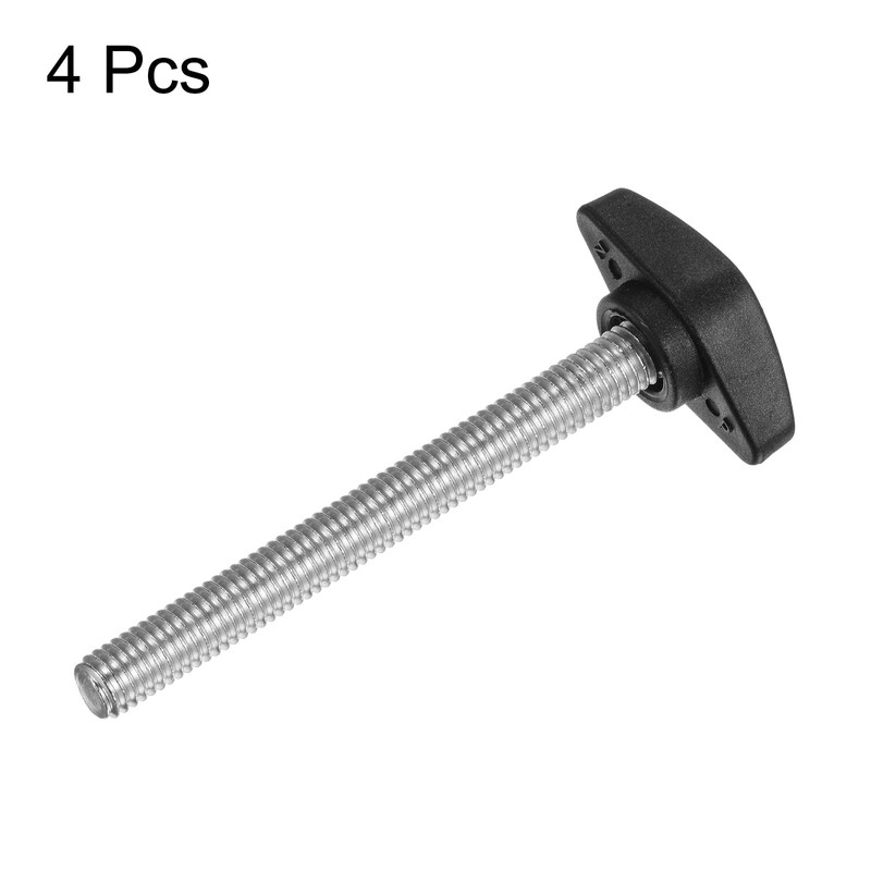 Sourcing Map 4pcs Tee Wing Thumb Screws M8 x 65mm