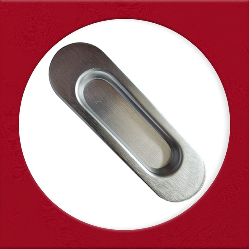 Universal Hardware Oval Pull Finger Recessed Door Handle Recessed Flush