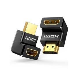 UGREEN HDMI 90 Degree + 270 Degree (2 Pack) HDMI Male to Female Adapter HDMI Extension Adapter 18Gbps High Speed Gold Plated Connector Support 4K/60Hz 3D