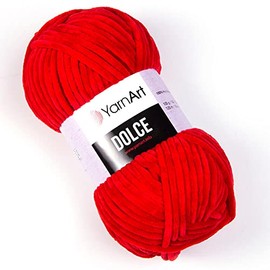 Yarnart Dolce Yarn Plush Velvet Soft Chenille Super Bulky Yarn Blanket amigurumi Crochet 131 Yards Yarn 100 Grams (3.53 oz) (748)