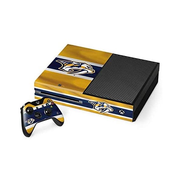 Skinit Decal Gaming Skin Compatible with Xbox One Console and Controller Bundle - Officially Licensed NHL Nashville Predators Alternate Jersey Design