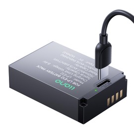 llano LP-E12 Battery 750mAh with USB-C Port, Compatible with Canon EOS-M, EOS M2, EOS M10, EOS M50, EOS M50 Mark II, EOS M100, EOS M200, SX70 HS, Rebel SL1 Digital Cameras - Black