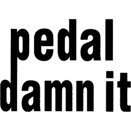 Crazydecals Pedal Damn It Vinyl Decal Sticker- 6" Wide Matte Black Color