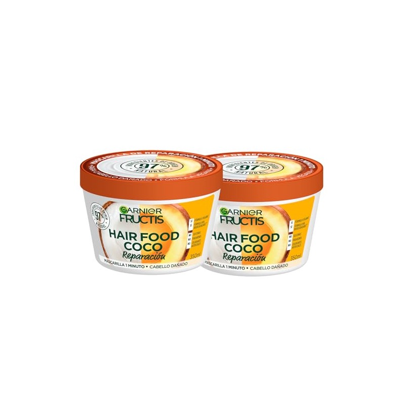 Kit Garnier Fructis HairFood Coco mascarilla para cabello dañado 2Pack