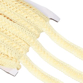 sourcing map 16 Yard Braid Trim, 0.7" Wide Braid Lace Ribbon Gimp Trim Strap for DIY Craft Sewing Accessories Costume Home Decoration, Beige