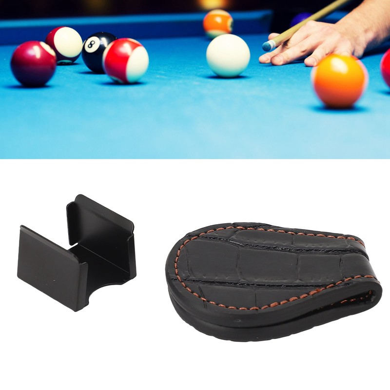 Billiard Chalk Holder Leather Portable Pool Cue Chalk Case with